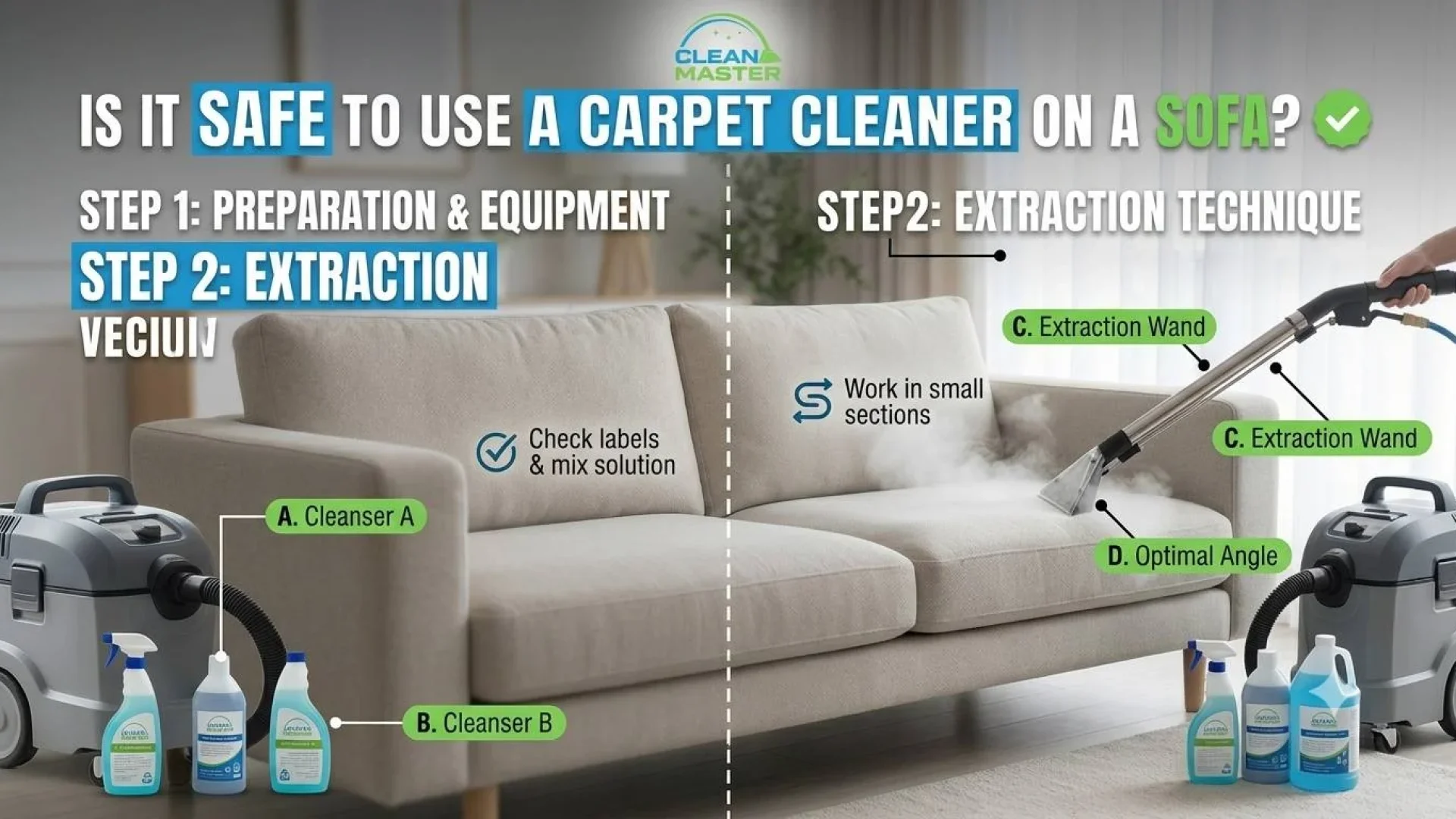 Is It Safe to Use a Carpet Cleaner on a Sofa 2